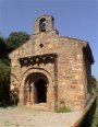 bside, Arco triunfal, Bveda de can, Canecillos, Capiteles, Cornisa, Espadaa, Inscripciones, Lpida de consagracin, Nave, Presbiterio, Portada y Ventanas